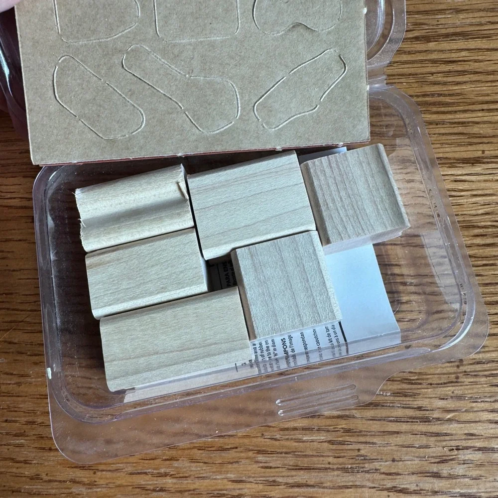 Stampin Up You & Moi Wood Mount Rubber Stamp Set 6pc Heart‎ Love French 111716
